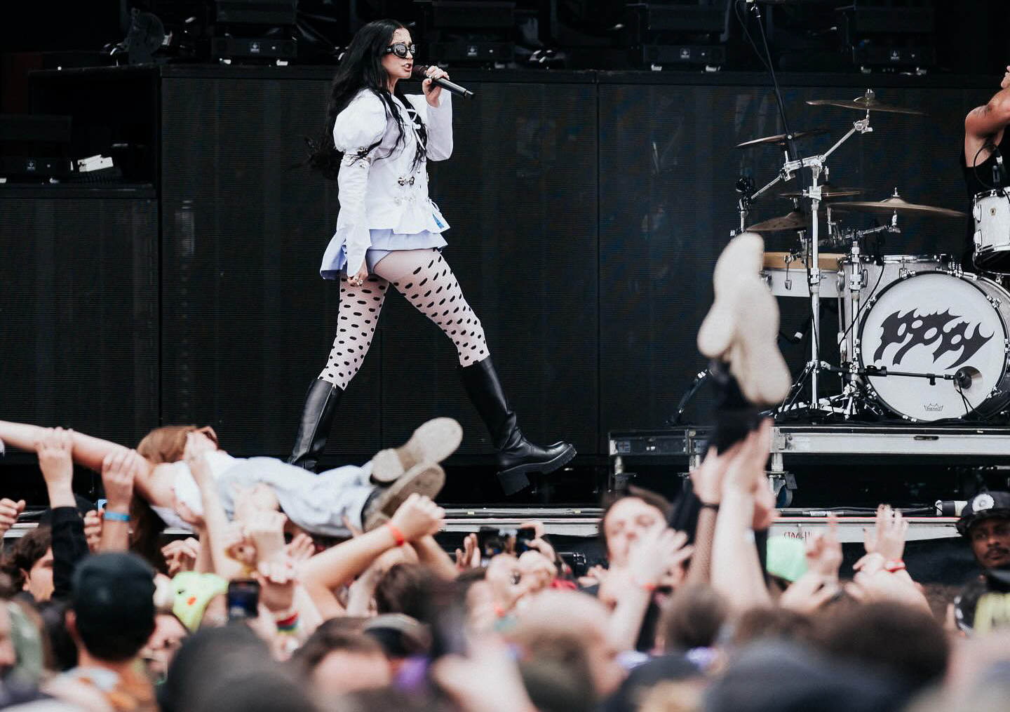 Poppy performing on tour